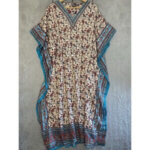 Ladies Amanda's Collection Paisley Kaftan Mumu Beach dress from India One Size